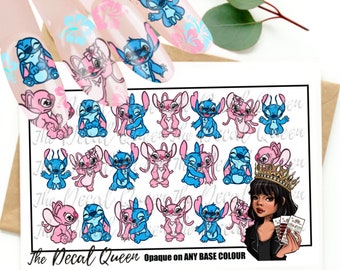 OHANA PETS - D15ney Nail art water decals - holidays - super easy to apply