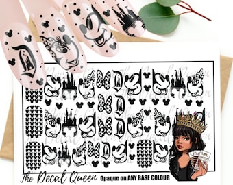 Mouse Castle Nail art Decal