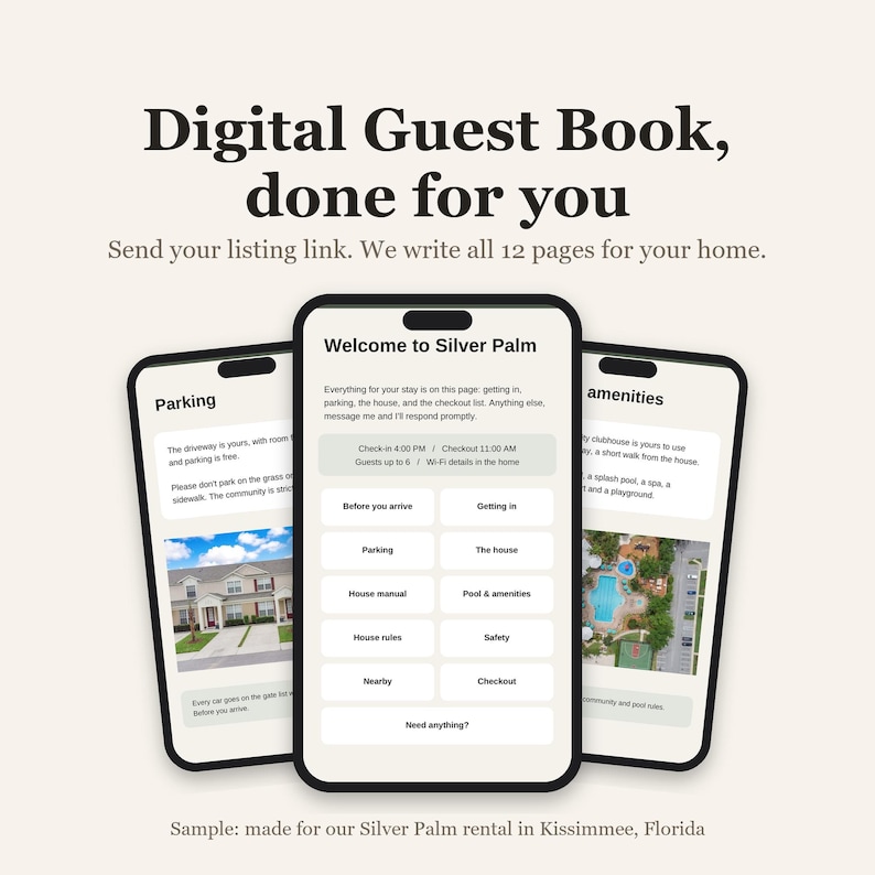 Custom Airbnb Welcome Book | Digital Guest Guide (Done-for-You)