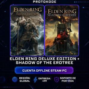 Elden Ring Édition Deluxe + DLC L'Ombre de l'Arbre Terrestre - Steam PC / Compte hors ligne / RPG en monde ouvert / Mondial / Livraison en moins de 2 heures