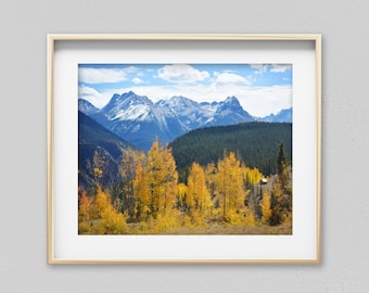 Photo de paysage, photographie de la nature, paysage de montagne, Colorado, décoration murale, décoration d'intérieur, art mural paysage - Cabin's View