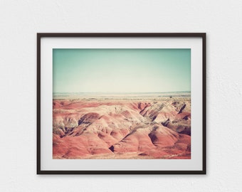 Desert art print, Arizona photography, desert landscape, Southwestern decor, fine art print, retro art, Southwest artwork - Painted Desert