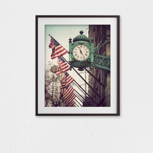 Chicago art, Chicago print, living room art, office decor, Chicago photography, Chicago artwork, wall art, Marshall Field Marshall's Clock image 3