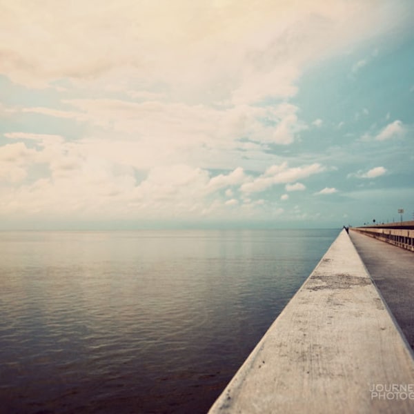 Florida photography, Seven Mile Bridge, Florida Keys, Key West, ocean photograph, landscape - Edge of the World