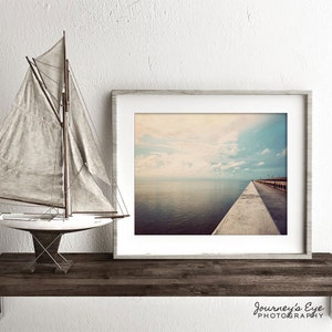 Florida photography, Seven Mile Bridge, Florida Keys, Key West, ocean photograph, landscape Edge of the World image 3