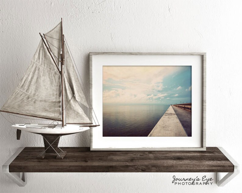 Florida photography, Seven Mile Bridge, Florida Keys, Key West, ocean photograph, landscape Edge of the World image 3