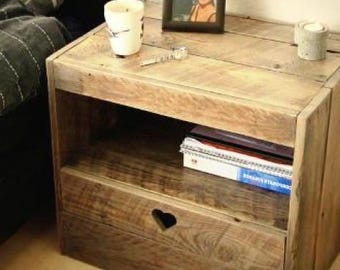 Comodino Vintage Legno Massello Stile Bancale | Brianza Memoria