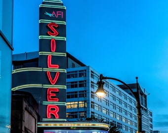 AFI Silver Spring Maryland MD Americana Theatre Marquee Art Photographic  Print