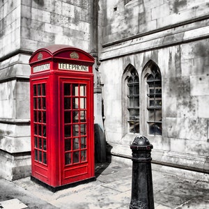 London Britain United Kingdom Red Phone Booth Travel Art Photo Print