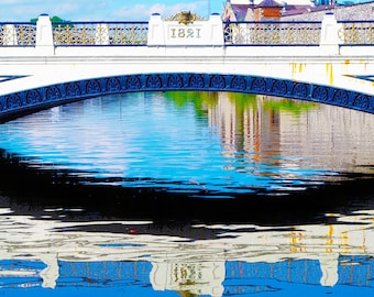 Dublin Ireland Seán Heuston Historic Bridge Art Photography Print Irish River Liffey