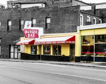 Burger Bar Bristol Virginia VA Tennessee TN Diner Americana Art Photography  Print