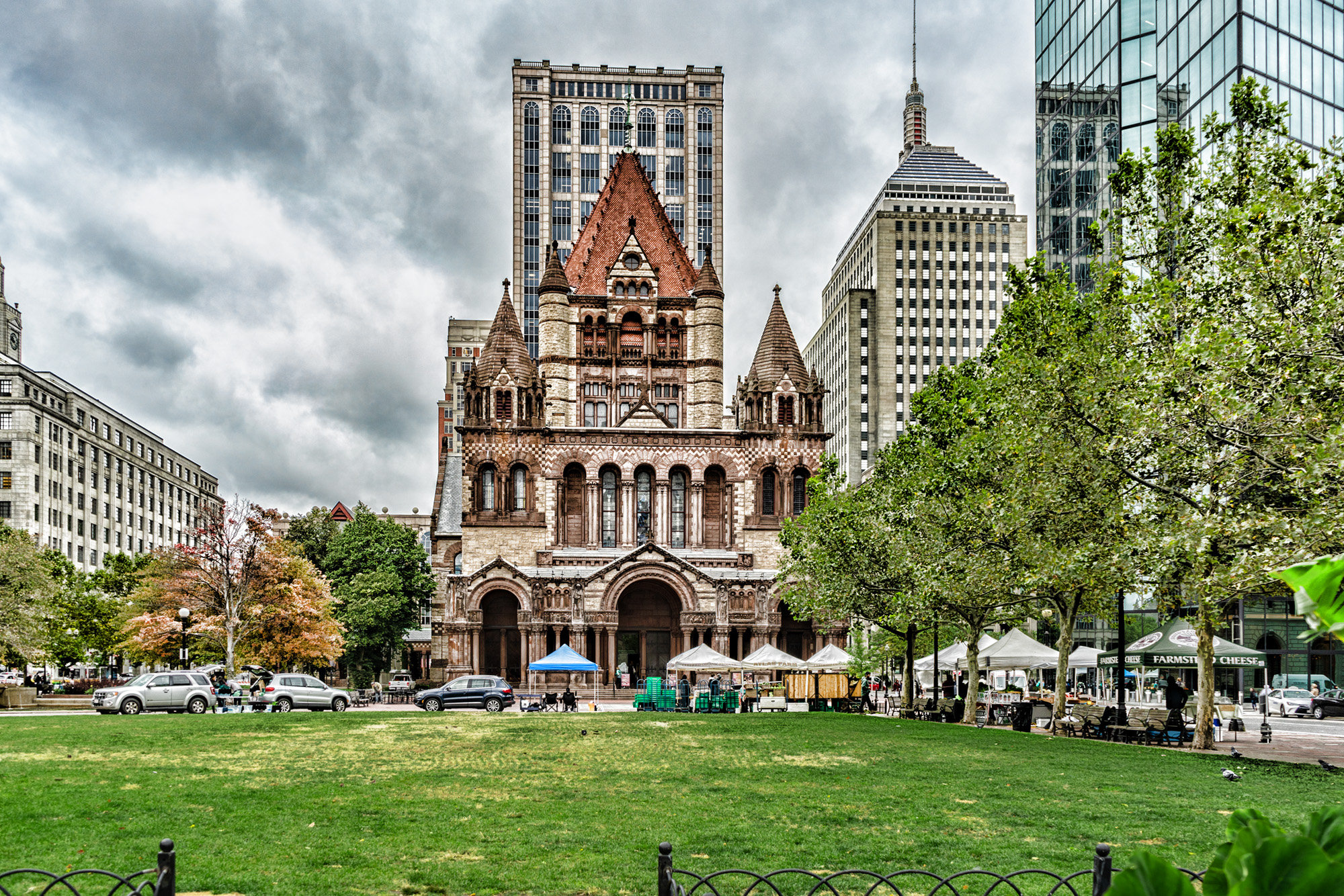 Boston MA Massachusetts Copley Square Trinity Church Voyage Etsy France