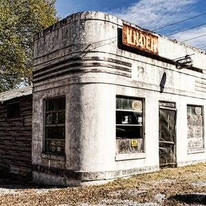 Rural Americana Sign Tennessee Art Photo Print Gas Station Abandoned Roadside East TN Rust