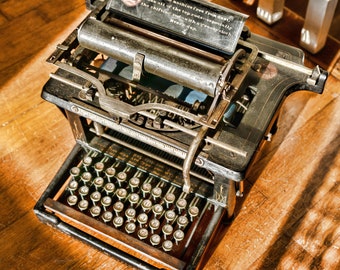 Antique Typewriter Art Print Remington Two Collector Color Photo Still Life