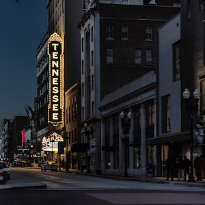 Tennessee Theatre Marque Gay Street Scene Art Photo Print Knoxville TN Americana