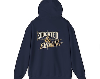 Bluza z kapturem EDUCATED & EMERGING | Założona w celu rozwoju