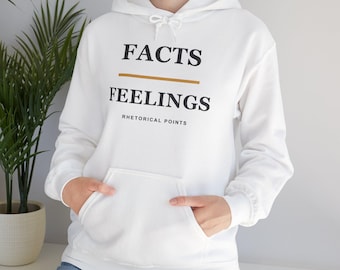 Bluza z kapturem „Fakty ponad uczuciami” | Bluza unisex „Punkty retoryczne”