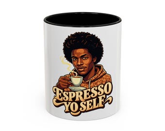 Espresso Yo Self Accent Mug | Rhetorical Points Coffee Cup | Funny Gift