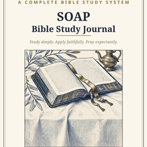 SOAP-Bibelstudienjournal zum Ausdrucken, Arbeitsblätter zum Bibelstudium (KJV), Verszuordnungsvorlage, Gebetstagebuch (PDF), christliches Geschenk für Frauen