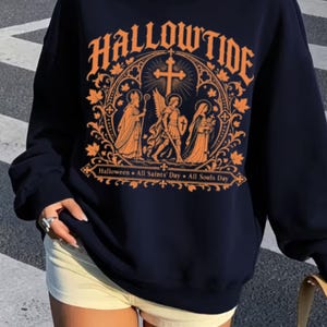 Katolsk Halloween-tröja, Halloween-tröja, Allhelgonaafton-tröja, kristen klädsel för alla helgon, religiös höstgåva