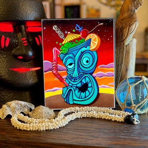 Tiki Mug Art Print: Ouroboros Cocktail Bar Decor