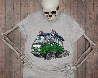 Tiki Surf shirt, Surfer Shirt, Beach Shirt, Van shirt, Car Shirt, Van Life shirt, Van Surf Shirt, Summer shirt