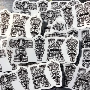 Tiki Sticker Die Cut Letters: Waterproof Vinyl Art