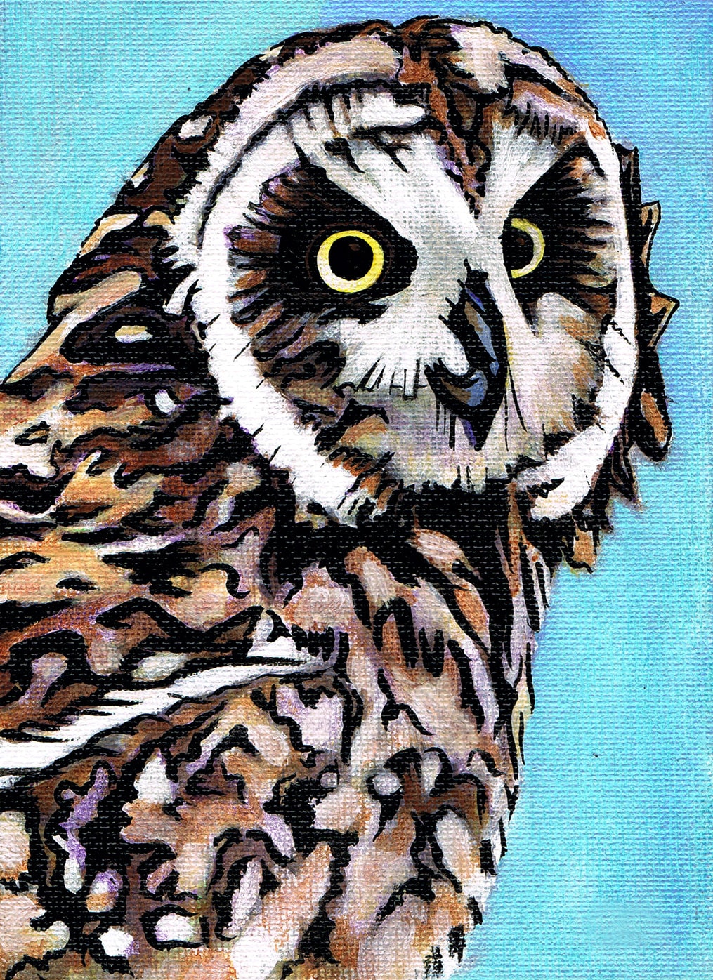 Pueo Art Print: Hawaiian Owl, Endangered Animal Wall Art