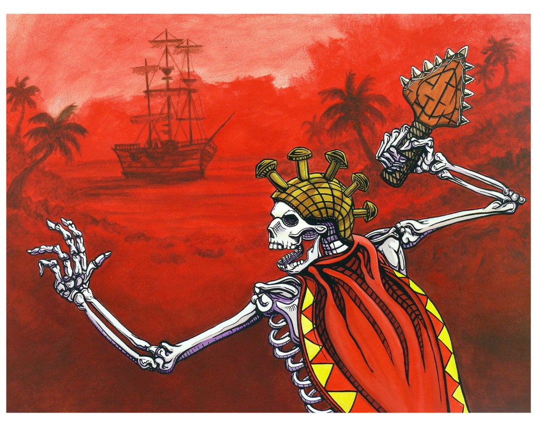 Koa Warrior, 8x10 Print, Hawaiian Warrior, Hawaiian Skeleton, Day of ...