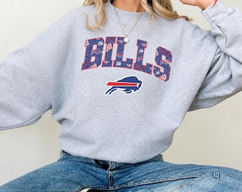 Buffalo Football Vintage Sweatshirt, Buffalo Bills Game Day Crewneck, Retro Football Fan Pullover, Sunday Football Gift for Bills Fans