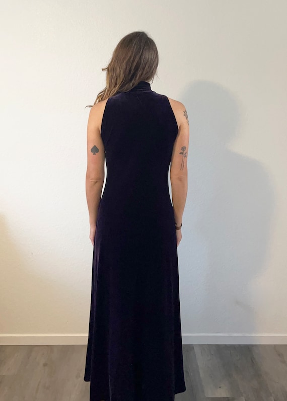 Vintage 1990's Floor Length Sleeveless Highneck T… - image 4