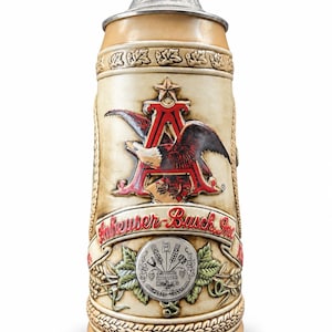 1988 Budweiser Limited Edition IV CS75 Pewter Lid Beer Stein J Series w/ Box