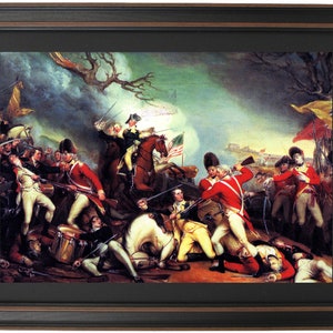 Framed The Death of General Mercer at the Battle of Princeton by John Trumbull. Standard or Poster Size. Handmade in USA. Free Shipping