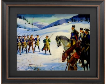 Framed The Drill Master, Von Steuben at Valley Forge by Henry Hintermeister. Standard or Poster Size. Handmade in USA
