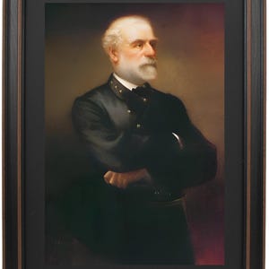 Framed Robert E. Lee by John Elder. Standard or Poster Size. Handmade in USA. Free Shipping