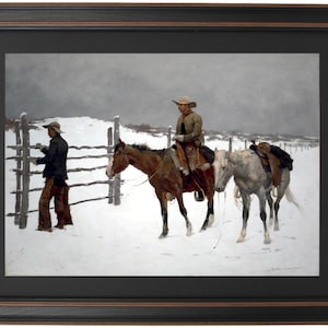 Fall of the Cowboy by Frederic Remington; Western Print: Handmade in USA