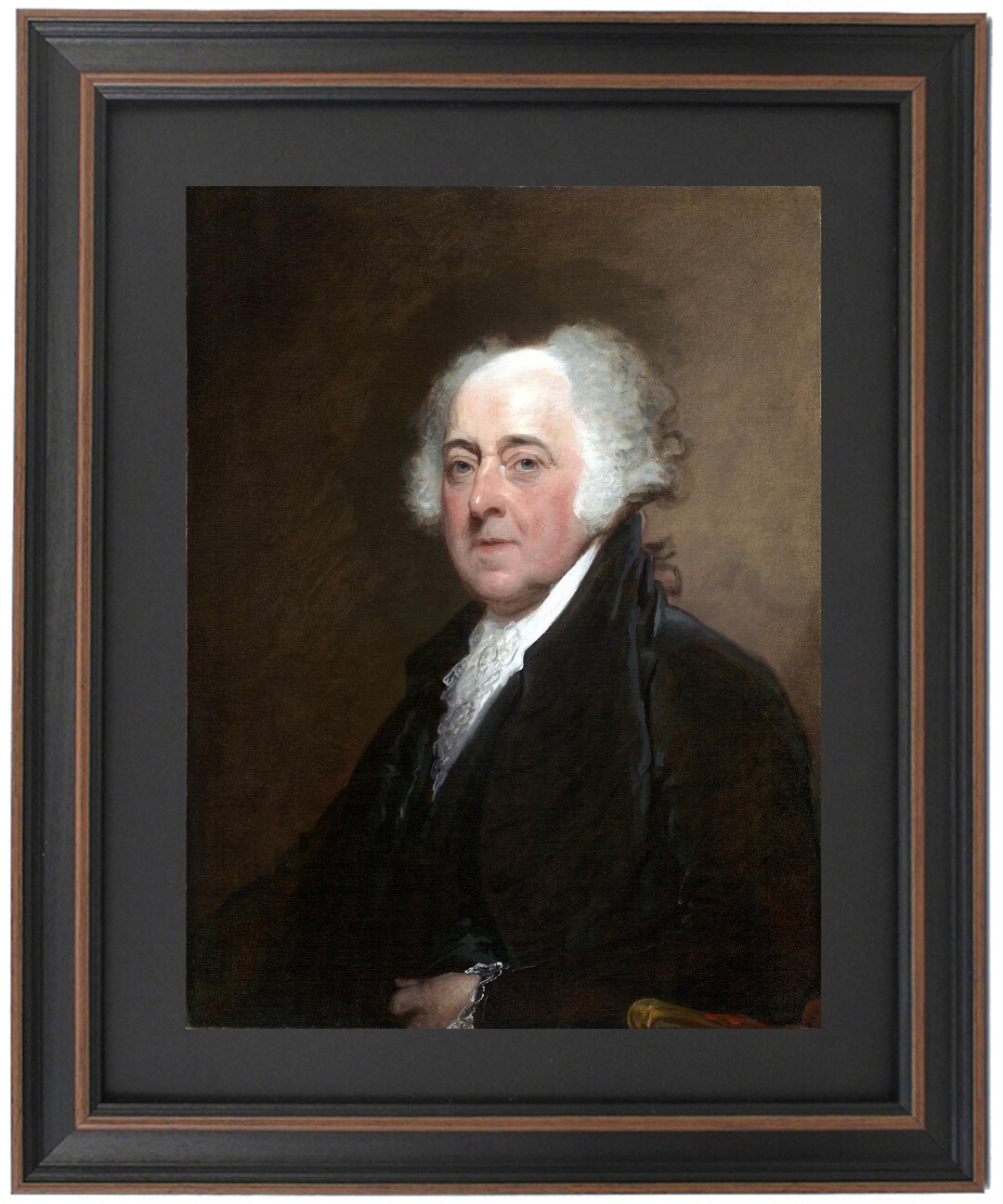 Framed John Adams Portrait by Gilbert Stuart: Handmade in USA Giclée ...