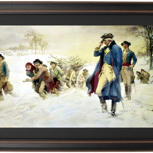 Framed George Washington at Valley Forge by Frederick Coffay Yohn. Standard or Poster Size. Handmade in USA. Free Shipping