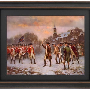 Framed The First Defiance by Edward Moran. Standard or Poster Size. Handmade in USA. Free Shipping