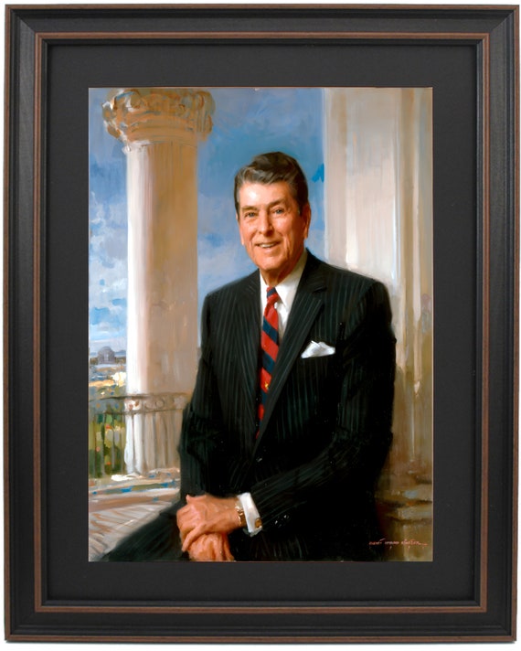 Image Encadrée Ronald Reagan - Art Mural Portrait - WeSellPhotos