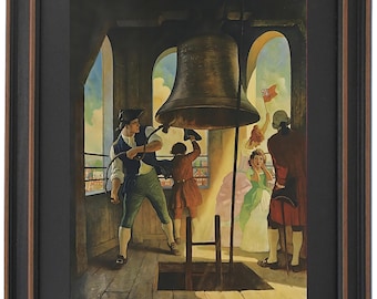 Wyeth 'Ringing Out Liberty' Framed Print: American History Art, Handmade in USA