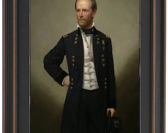 Framed William Tecumseh Sherman by George Peter Alexander Healy. Standard or Poster Size. Handmade in USA. Free Shipping