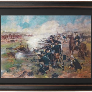 Framed Battle of the Brandywine by Frederick Coffay Yohn. Standard or Poster Size. Handmade in USA. Free Shipping