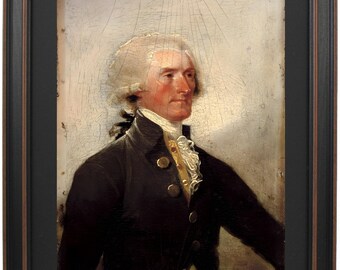 Framed Thomas Jefferson by John Trumbull (1788). Standard or Poster Size. Handmade in USA. Free Shipping