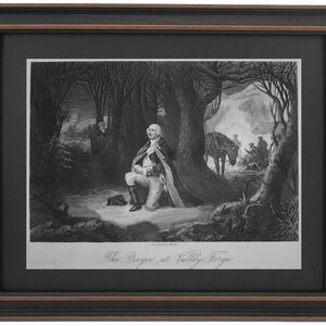 Framed The Prayer at Valley Forge by John C. McRae. Standard or Poster Size. Handmade in USA. Free Shipping