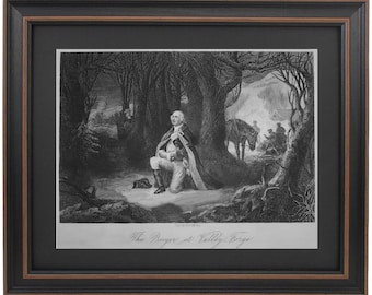 Framed The Prayer at Valley Forge by John C. McRae. Standard or Poster Size. Handmade in USA. Free Shipping