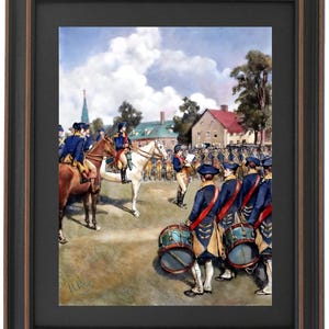 Framed Reading the Declaration before Washington's Army, New York, July 9, 1776 by Howard Pyle. Standard or Poster Size. Handmade in USA