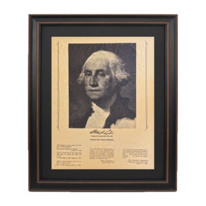 Framed George Washington Portrait. Handmade in USA. Free Shipping!*