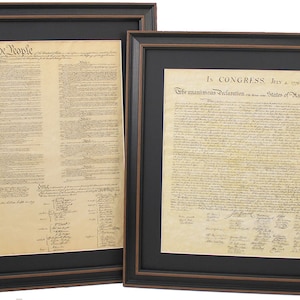 Framed Constitution and Declaration of Independence Set. Handmade in USA. Free Shipping!*