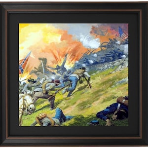 Framed The Battle of Gettysburg by Severino Baraldi. Standard or Poster Size. Handmade in USA. Free Shipping